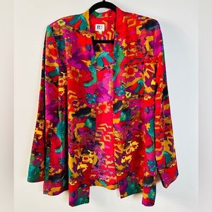 Vintage Multicolor Abstract Blazer